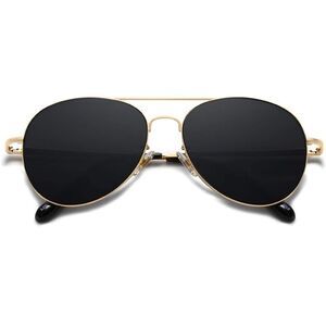 NIB SOJOS Classic Aviator Polarized Retro Style Sunglasses, Gold/Green